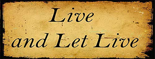 BinLtd Live and Let Live Metallschild, AA und NA Slogan, Rules to Live by, Recovery Philosophy von BinLtd