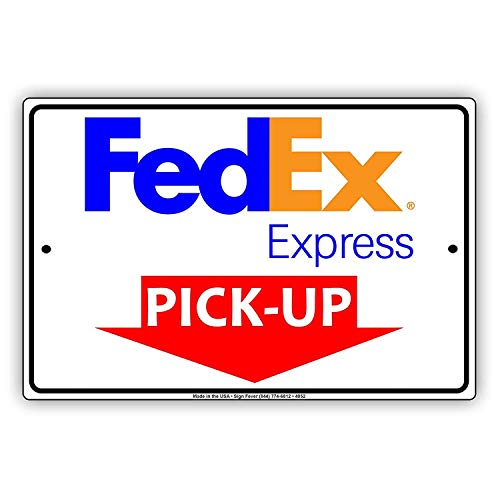 BinLtd Metal Road Sign FedEx Express Mail with Graphic Pick-Up Here Postal Service Caution Warning Notice Tin Metal Sign Plate 40,6 x 30,5 cm Schild BinLtd Metal Road Sign FedEx Express Mail with Graphic Pick-Up Here Postal Service Caution Warning Notice Tin Metal Sign Plate 40,6 x 30,5 cm Schild von BinLtd