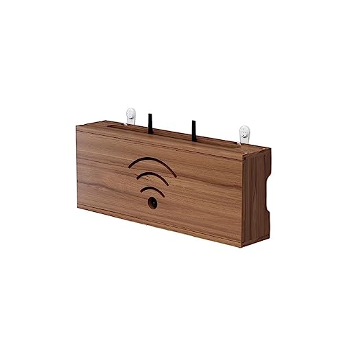 BinOxy Kabelboxen Großes WLAN-Router-Rack, Wohnzimmer, Wandmontage, WiFi-Aufbewahrungsbox, Wanddekoration, TV-Untere Plug-in-Abschirmbox, Set-Top-Box Steckdosenbox (Color : A, Size : 30cm) von BinOxy