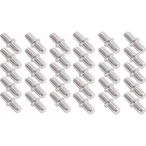 Bodenträger 5mm,30 PCS Einlegeboden Halter Fachbodenträger Bretthalter Regalbretthalter für Möbel Schränke Bücherregale Regale Shelf Pins Shelf Support Pegs von BinPhorm
