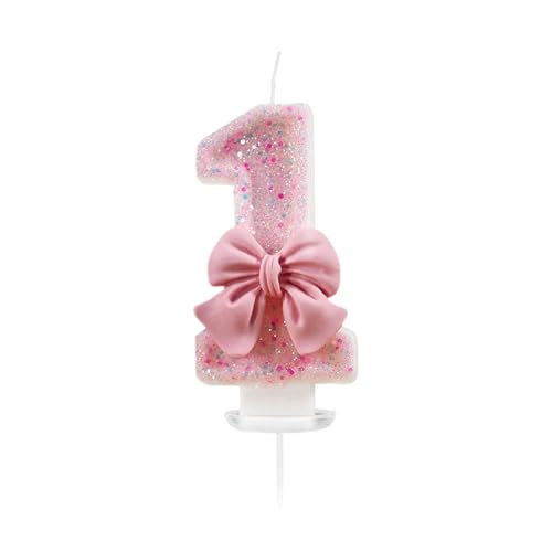 Zahlenkerze 1 mit Glitzer & Rosa Schleife,Geburtstagskerzen für Mädchen Kinder Erwachsene Kuchenkerzen für 1.Geburtstag Hochzeit Jubiläum Butterfly Pink Number 1 Candles Zahlenkerze 1 mit Glitzer & Rosa Schleife,Geburtstagskerzen für Mädchen Kinder Erwachsene Kuchenkerzen für 1.Geburtstag Hochzeit Jubiläum Butterfly Pink Number 1 Candles von BinPhorm