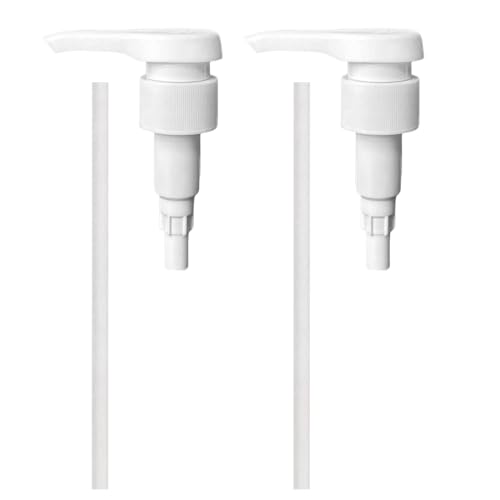 2 Stück Dosierpumpe 1l,Pumpspender zum Shampoo,Sirup Spender Derdosierpumpe,Seifenspender Pumpkopf,Universelle Seifenspender Aufsatz,Pumpen Head für Best Body Sirup 28/410 Gewindebehälter Flasche von BinXiaoQin