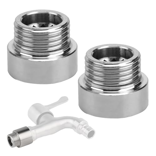 2 Stück HahnverläNgerung 1/2 Zoll HahnverläNgerung Wasserhahn Fitting Edelstahl 1/2 Zoll VerläNgerung für WasserhäHne Eckventile DuschköPfe GewindeverläNgerung Wasseranschluss (Verlängerung 1 cm) von BinXiaoQin