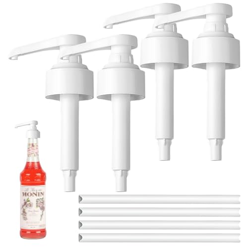 2 Stück Dosierpumpe 1L Sirup,Dosierpumpe zum Drinks,Sirup Spender Wiederverwendbar,Pumpspender Set,für Monin Glas Flasche des Ersatzpumpe,Kompatibel Monin Sirup Pumpe 0,7/1,0 L (Weiß 1000 ml 4 Stück) 2 Stück Dosierpumpe 1L Sirup,Dosierpumpe zum Drinks,Sirup Spender Wiederverwendbar,Pumpspender Set,für Monin Glas Flasche des Ersatzpumpe,Kompatibel Monin Sirup Pumpe 0,7/1,0 L (Weiß 1000 ml 4 Stück) von BinXiaoQin