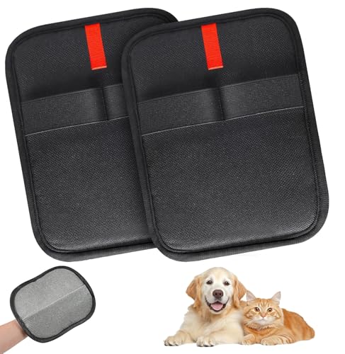 2 Stück Elektrostatischer Tierhaarentferner Handschuh Fell Magnet Handschuh Tierhaarentfernung Fellmagnet Katzenhaarentferner Handschuh Pet Hair Remover Glove Handschuhe Pfotenmond Doppelseitiger von BinXiaoQin