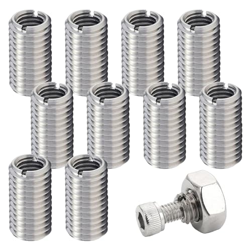 10 Stück GewindehüLse M6 auf m4 Mirror,Einschraubmutter M6 Gewindeadapter,GewindeeinsäTze Adapter Gewindereparatursatz,Helicoil M6 Metall Gewindebuchsen FüR Automobilen Dampfturbinen Mechanischen von BinXiaoQin