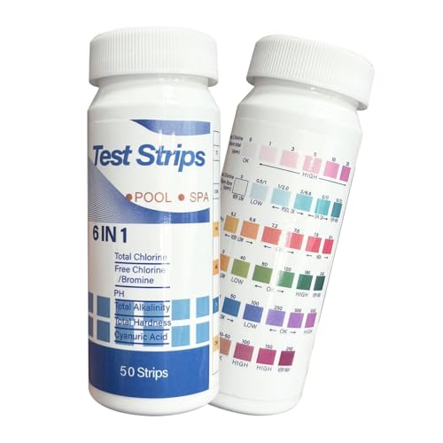 50 Stück Ph Teststreifen,Pooltester Streifen,6 In 1 Ph Streifen Pool,Pool Teststreifen Pool Ph und Chlor,Pool Tester Ph und Chlor,für Messen Chlo Alkalinität Brom Wasserhärte Cyanursäure Ph Wert 50 Stück Ph Teststreifen,Pooltester Streifen,6 In 1 Ph Streifen Pool,Pool Teststreifen Pool Ph und Chlor,Pool Tester Ph und Chlor,für Messen Chlo Alkalinität Brom Wasserhärte Cyanursäure Ph Wert von BinXiaoQin
