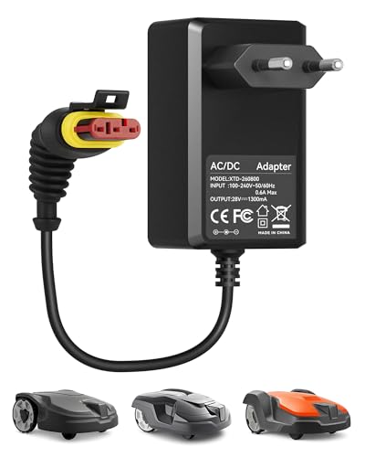Binamao Netzteil 28V 1.3A kompatibel mit Husqvarna Automower 105, 310, 315, 315X, 305, 310 Mark II, 315 Mark II Rasenmäher, Mähroboter, Rasenrobote, Ladegerät für Gardena R50Li, R40li, R45Li, R70Li Binamao Netzteil 28V 1.3A kompatibel mit Husqvarna Automower 105, 310, 315, 315X, 305, 310 Mark II, 315 Mark II Rasenmäher, Mähroboter, Rasenrobote, Ladegerät für Gardena R50Li, R40li, R45Li, R70Li von Binamao