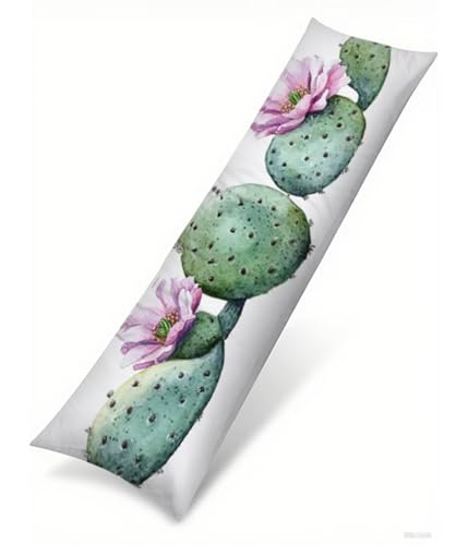 Seitenschläferkissen 105 x 30 cm 1er Set Weiß Samt Body Pillow Kissenbezüge, mit Unsichtbarem Reißverschluss Kaktus Muster langes Kissen Seitenschläfer, Beidseitiger Druck Side Sleeper Pillow B1-266 Seitenschläferkissen 105 x 30 cm 1er Set Weiß Samt Body Pillow Kissenbezüge, mit Unsichtbarem Reißverschluss Kaktus Muster langes Kissen Seitenschläfer, Beidseitiger Druck Side Sleeper Pillow B1-266 von Binaoung