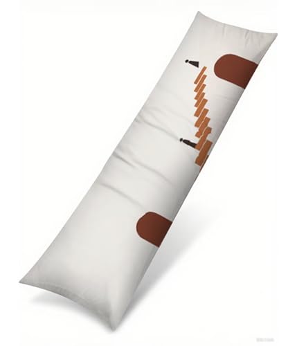 Seitenschläferkissen 120 x 40 cm 1er Set Abstrakt Weich Samt Body Pillow Kissenbezüge, mit Reißverschluss Einfach Muster langes Kissen Seitenschläfer, Beidseitiger Druck Side Sleeper Pillow B1-178 von Binaoung