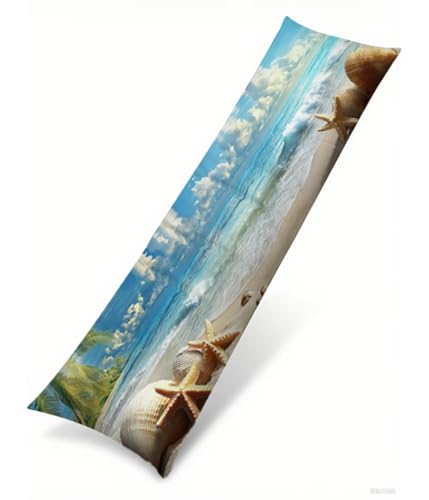 Seitenschläferkissen 120 x 40 cm 1er Set Blau Samt Body Pillow Kissenbezüge, mit Unsichtbarem Reißverschluss Strand Muster langes Kissen Seitenschläfer, Beidseitiger Druck Side Sleeper Pillow B1-438 Seitenschläferkissen 120 x 40 cm 1er Set Blau Samt Body Pillow Kissenbezüge, mit Unsichtbarem Reißverschluss Strand Muster langes Kissen Seitenschläfer, Beidseitiger Druck Side Sleeper Pillow B1-438 von Binaoung