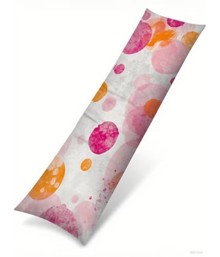 Seitenschläferkissen 120 x 40 cm 1er Set Pflaume Weich Samt Body Pillow Kissenbezüge, mit Reißverschluss Geometrie Muster langes Kissen Seitenschläfer, Beidseitiger Druck Side Sleeper Pillow B1-124 von Binaoung
