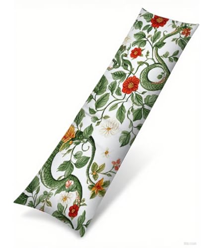 Seitenschläferkissen 135 x 50 cm 1er Set Grün Samt Body Pillow Kissenbezüge, mit Unsichtbarem Reißverschluss Blume Muster langes Kissen Seitenschläfer, Beidseitiger Druck Side Sleeper Pillow B1-534 Seitenschläferkissen 135 x 50 cm 1er Set Grün Samt Body Pillow Kissenbezüge, mit Unsichtbarem Reißverschluss Blume Muster langes Kissen Seitenschläfer, Beidseitiger Druck Side Sleeper Pillow B1-534 von Binaoung