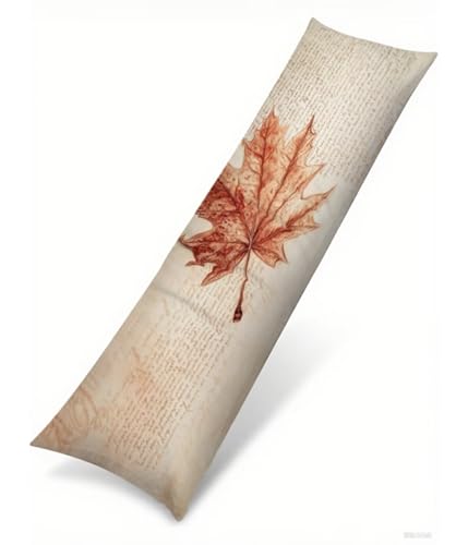 Seitenschläferkissen 145 x 40 cm 1er Set Blätter Weich Samt Body Pillow Kissenbezüge, mit Reißverschluss Retro Muster langes Kissen Seitenschläfer, Beidseitiger Druck Side Sleeper Pillow B1-502 Seitenschläferkissen 145 x 40 cm 1er Set Blätter Weich Samt Body Pillow Kissenbezüge, mit Reißverschluss Retro Muster langes Kissen Seitenschläfer, Beidseitiger Druck Side Sleeper Pillow B1-502 von Binaoung