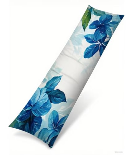 Seitenschläferkissen 150 x 50 cm 1er Set Blaugrün Weich Samt Body Pillow Kissenbezüge, mit Reißverschluss Blätter Muster langes Kissen Seitenschläfer, Beidseitiger Druck Side Sleeper Pillow B1-470 Seitenschläferkissen 150 x 50 cm 1er Set Blaugrün Weich Samt Body Pillow Kissenbezüge, mit Reißverschluss Blätter Muster langes Kissen Seitenschläfer, Beidseitiger Druck Side Sleeper Pillow B1-470 von Binaoung
