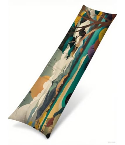 Seitenschläferkissen 150 x 50 cm 1er Set Landschaft Weich Samt Body Pillow Kissenbezüge, mit Reißverschluss Baum Muster langes Kissen Seitenschläfer, Beidseitiger Druck Side Sleeper Pillow B1-156 Seitenschläferkissen 150 x 50 cm 1er Set Landschaft Weich Samt Body Pillow Kissenbezüge, mit Reißverschluss Baum Muster langes Kissen Seitenschläfer, Beidseitiger Druck Side Sleeper Pillow B1-156 von Binaoung