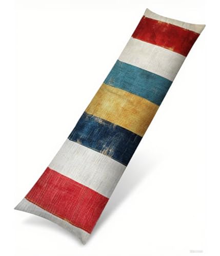 Seitenschläferkissen 180 x 50 cm 1er Set Bunt Weich Samt Body Pillow Kissenbezüge, mit Reißverschluss Streifen Muster langes Kissen Seitenschläfer, Beidseitiger Druck Side Sleeper Pillow B1-504 Seitenschläferkissen 180 x 50 cm 1er Set Bunt Weich Samt Body Pillow Kissenbezüge, mit Reißverschluss Streifen Muster langes Kissen Seitenschläfer, Beidseitiger Druck Side Sleeper Pillow B1-504 von Binaoung