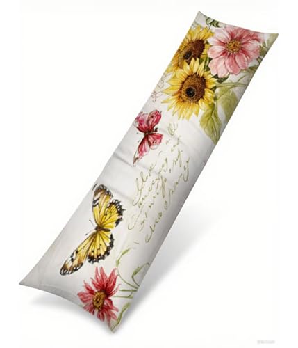 Seitenschläferkissen 180 x 50 cm 1er Set Retro Weich Samt Body Pillow Kissenbezüge, mit Reißverschluss Schmetterling Muster langes Kissen Seitenschläfer, Beidseitiger Druck Side Sleeper Pillow B1-258 Seitenschläferkissen 180 x 50 cm 1er Set Retro Weich Samt Body Pillow Kissenbezüge, mit Reißverschluss Schmetterling Muster langes Kissen Seitenschläfer, Beidseitiger Druck Side Sleeper Pillow B1-258 von Binaoung