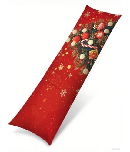 Seitenschläferkissen 180 x 50 cm 1er Set Rot Weich Samt Body Pillow Kissenbezüge, mit Reißverschluss Weihnachten Muster langes Kissen Seitenschläfer, Beidseitiger Druck Side Sleeper Pillow B1-108 Seitenschläferkissen 180 x 50 cm 1er Set Rot Weich Samt Body Pillow Kissenbezüge, mit Reißverschluss Weihnachten Muster langes Kissen Seitenschläfer, Beidseitiger Druck Side Sleeper Pillow B1-108 von Binaoung