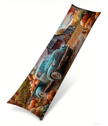 Seitenschläferkissen Bezug 30 x 105 cm Bauernhaus Kissenbezug Wind Muster Side Sleeper Pillow Case, Doppelseitig Drucken Samt Body Pillow Langes Kissen Seitenschläfer Schwangerschafts Kissen B1-259 von Binaoung