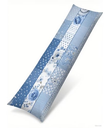 Seitenschläferkissen Bezug 40 x 120 cm Blau Kissenbezug Muster Muster Side Sleeper Pillow Case, Doppelseitig Drucken Weiche Samt Body Pillow Langes Kissen Seitenschläfer Schwangerschafts kissen B1-209 von Binaoung