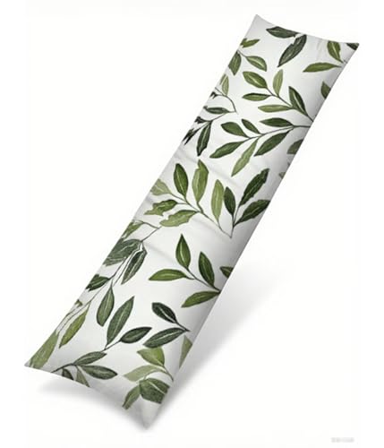 Seitenschläferkissen Bezug 40 x 120 cm Einfach Kissenbezug Blätter Muster Side Sleeper Pillow Case, Doppelseitig Drucken Samt Body Pillow Langes Kissen Seitenschläfer Schwangerschafts kissen B1-161 von Binaoung