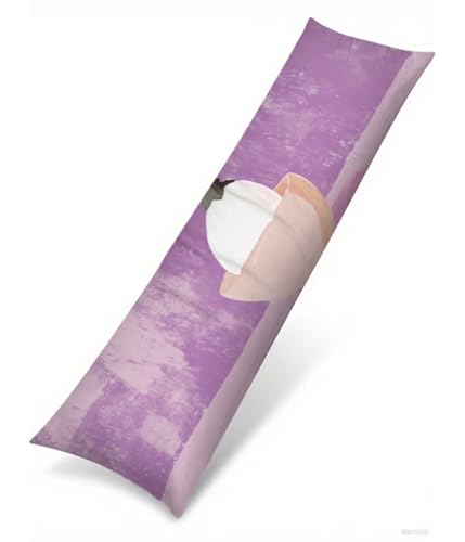 Seitenschläferkissen Bezug 40 x 120 cm Lila Kissenbezug Abstrakt Muster Side Sleeper Pillow Case, Doppelseitig Drucken Samt Body Pillow Langes Kissen Seitenschläfer Schwangerschafts Kissen B1-275 von Binaoung