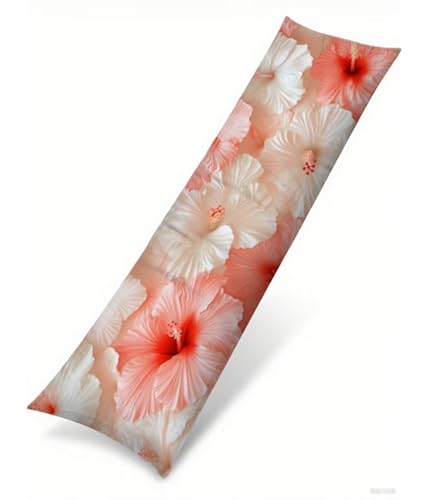 Seitenschläferkissen Bezug 40 x 140 cm Blume Kissenbezug Anlage Muster Side Sleeper Pillow Case, Doppelseitig Drucken Samt Body Pillow Langes Kissen Seitenschläfer Schwangerschafts Kissen B1-211 von Binaoung