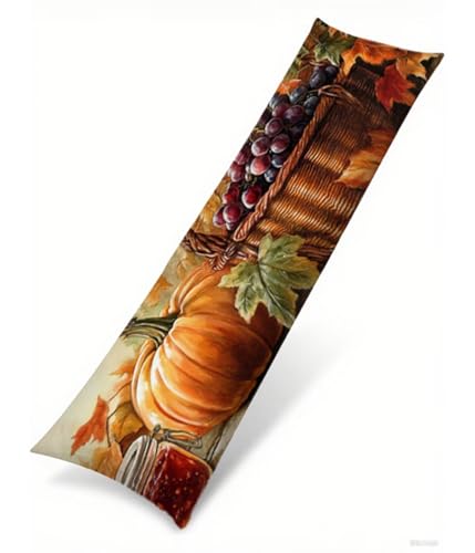 Seitenschläferkissen Bezug 40 x 140 cm Herbst Kissenbezug Anlage Muster Side Sleeper Pillow Case, Doppelseitig Drucken Samt Body Pillow Langes Kissen Seitenschläfer Schwangerschafts kissen B1-145 von Binaoung