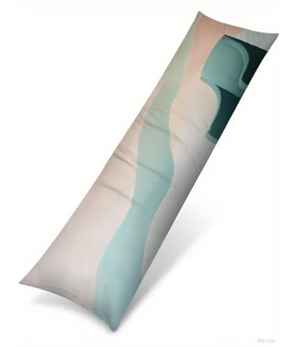 Seitenschläferkissen Bezug 40 x 140 cm Modern Kissenbezug Einfach Muster Side Sleeper Pillow Case, Doppelseitig Drucken Samt Body Pillow Langes Kissen Seitenschläfer Schwangerschafts Kissen B1-229 von Binaoung