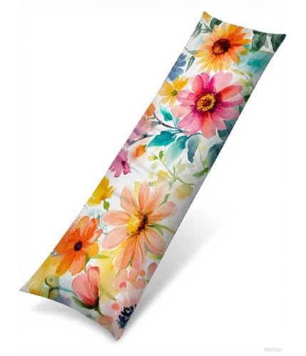 Seitenschläferkissen Bezug 40 x 145 cm Einfach Kissenbezug Blume Muster Side Sleeper Pillow Case, Doppelseitig Drucken Samt Body Pillow Langes Kissen Seitenschläfer Schwangerschafts kissen B1-257 Seitenschläferkissen Bezug 40 x 145 cm Einfach Kissenbezug Blume Muster Side Sleeper Pillow Case, Doppelseitig Drucken Samt Body Pillow Langes Kissen Seitenschläfer Schwangerschafts kissen B1-257 von Binaoung