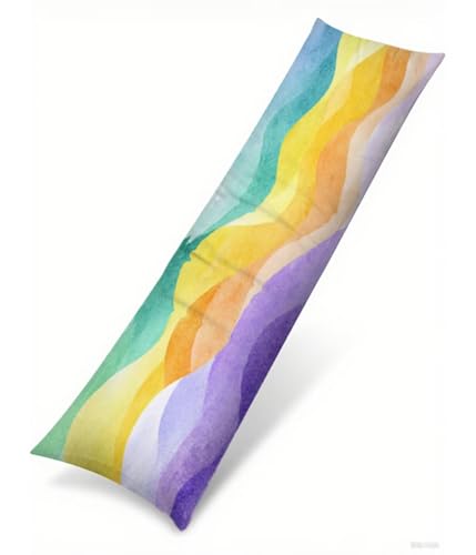 Seitenschläferkissen Bezug 40 x 145 cm Gelb Kissenbezug Textur Muster Side Sleeper Pillow Case, Doppelseitig Drucken Weiche Samt Body Pillow Langes Kissen Seitenschläfer Schwangerschafts kissen B1-81 von Binaoung