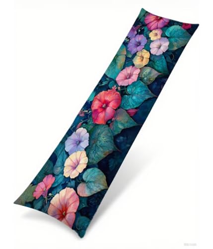Seitenschläferkissen Bezug 40 x 145 cm Marineblau Kissenbezug Anlage Muster Side Sleeper Pillow Case, Doppelseitig Drucken Samt Body Pillow Langes Kissen Seitenschläfer Schwangerschafts Kissen B1-187 von Binaoung
