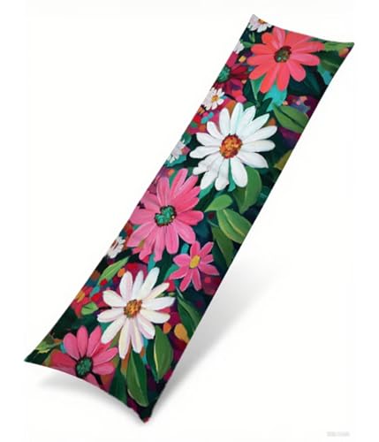 Seitenschläferkissen Bezug 50 x 135 cm Bunt Kissenbezug Anlage Muster Side Sleeper Pillow Case, Doppelseitig Drucken Weiche Samt Body Pillow Langes Kissen Seitenschläfer Schwangerschafts kissen B1-241 von Binaoung