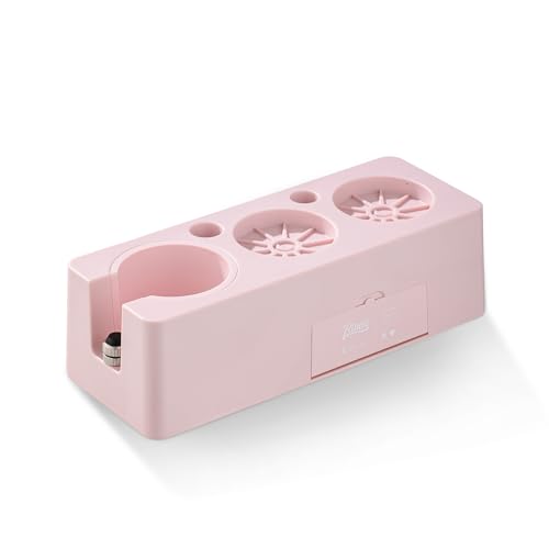 Bincoo Espresso-Station aus Kunststoff, ABS, multifunktionale Espresso-Tamperstation, höhenverstellbar, Siebträger und Verteiler, passend für 51/54/58 mm Siebträger (Rosa) von Bincoo