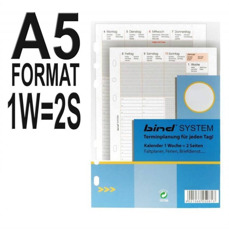 Terminplaner Einlagen A5 BIND B-2508 1W=2S jetzt online kaufen ✔ OrdnungUndMehr.com Terminplaner Einlagen A5 BIND B-2508 1W=2S jetzt online kaufen ✔ OrdnungUndMehr.com von Bind