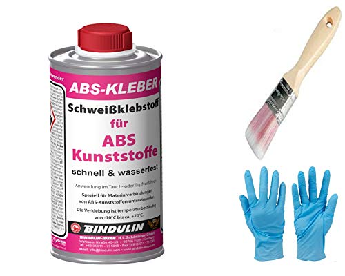 ABS-Kleber Schweißklebstoff für ABS Kuststoffe inkl. Pinsel von E-Com24 (200 ml) von Bindulin