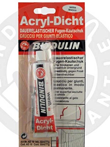 Acryl-Dicht 45 ml Tube SB Farbe grau oder weiss (weiss) von Bindulin