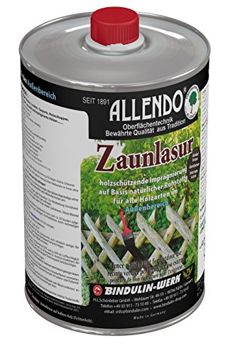 Allendo Zaunlasur 1000 ml Flasche Farbe: dunkel-braun von Bindulin