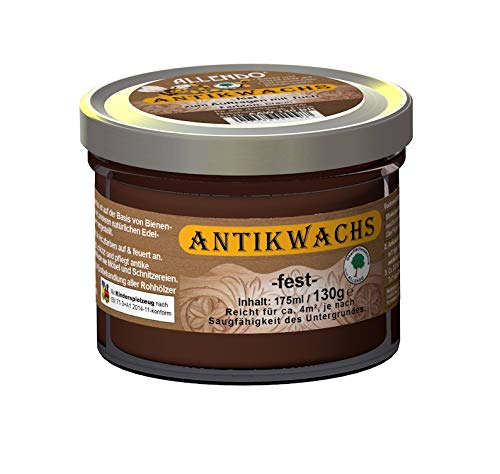 Antikwachs fest inkl. Microfasertuch zum Auftragen (mahagoni 130 g) von Bindulin