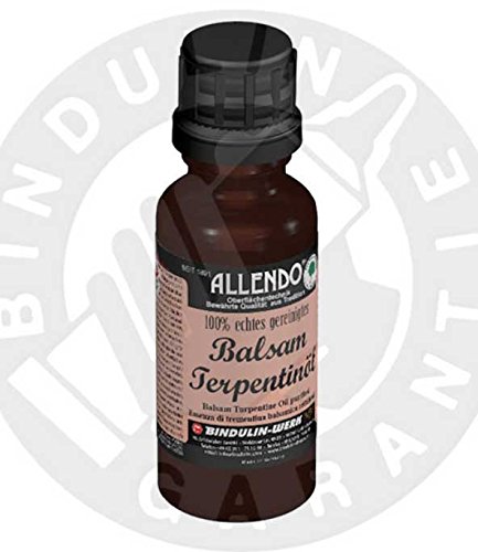 Balsam-Terpentinöl naturreines äther. Kiefernöl mehrfach rektifiziert (20 Gramm) inkl. Pinsel zum Auftragen von Bindulin