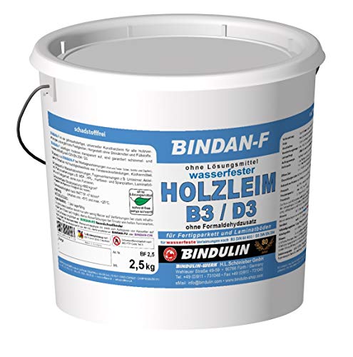 Bindan-F Holzleim D3 2,5 kg Eimer inkl. Leimspachtel und Pinsel von E-Com24 Bindan-F Holzleim D3 2,5 kg Eimer inkl. Leimspachtel und Pinsel von E-Com24 von Bindulin