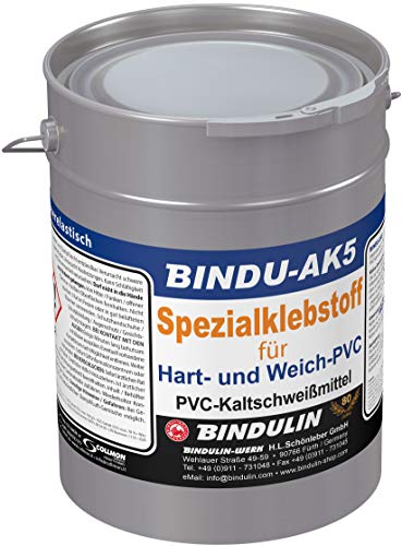 Bindulin BINDU-AK5 PVC-Kleber für verschweißte Verbindungen (4,5 Kg) von Bindulin