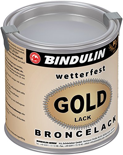 Bindulin Goldlack wetterfest Metallfarbe (250 ml) von Bindulin