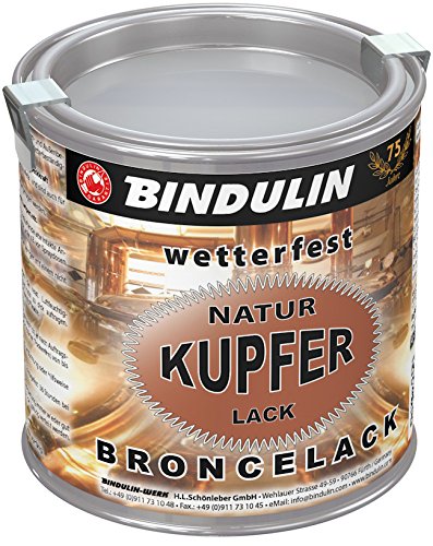 Bindulin Kupferlack wetterfest natur Metallfarbe (250 ml) von Bindulin