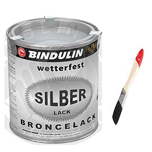 Bindulin Silberlack wetterfest 750 ml Metalldose Farbe: silber von Bindulin