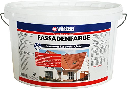 Fassadenfarbe inkl. Pinsel von E-Com24 (Fassadenweiss 2.5 Liter) von Bindulin