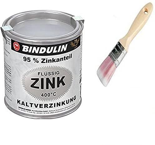 Flüssig-Zink 125 ml Dose Farbe: silber inkl. 1 Pinsel zum Auftragen von E-Com24 von Bindulin