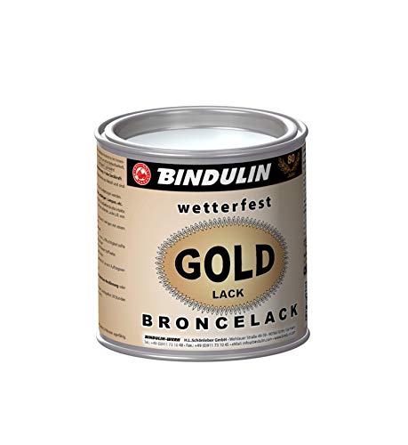 Bindulin Goldlack wetterfest 250 ml Metalldose Farbe: gold von Bindulin