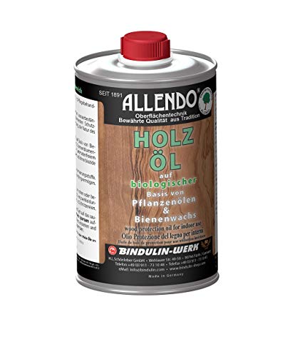 Holz-Schutz-Öl außen reinstes Öl mit Kunstharzlösung (500 ml) inkl. Pinsel zum Auftragen von Bindulin